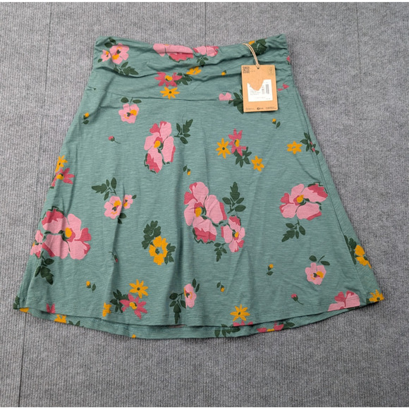 Toad & Co Chaka Skirt Womens Small Silver Pine Floral Organic Outdoors A Line - Picture 1 of 7